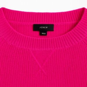 J. Crew Women's Bright Pink Crew Neck Sweater
